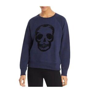 Zadig and Voltaire Upper Skull Felt Sweatshirt Blue Size M